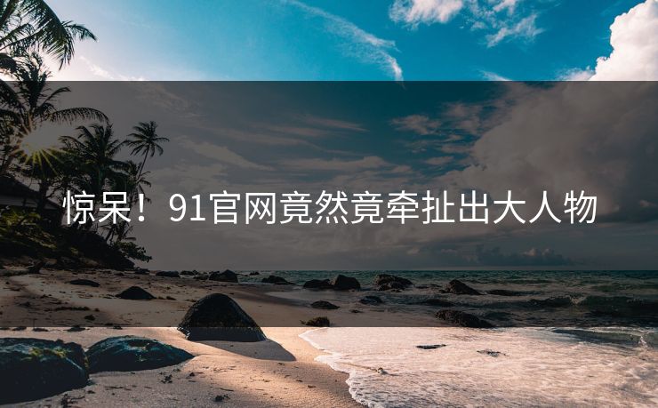 惊呆！91官网竟然竟牵扯出大人物