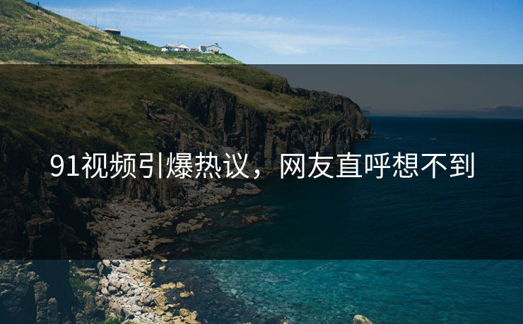 91视频引爆热议，网友直呼想不到